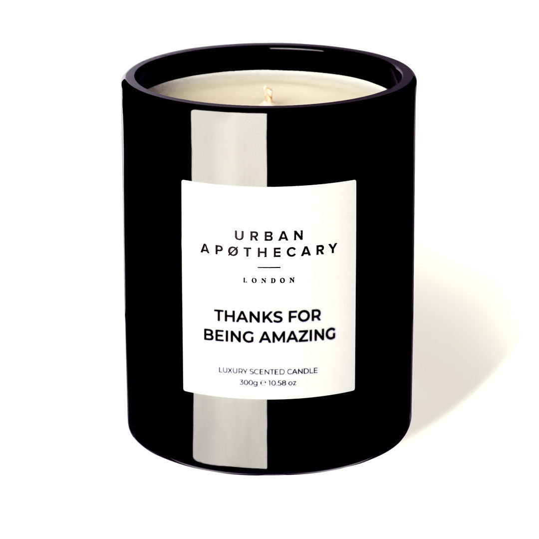 Personalised Candle With 'Thanks For Being Amazing' Message